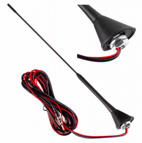 Automobilinė antena stogo su stiprintuvu 20dB 40cm AMiO ANT08